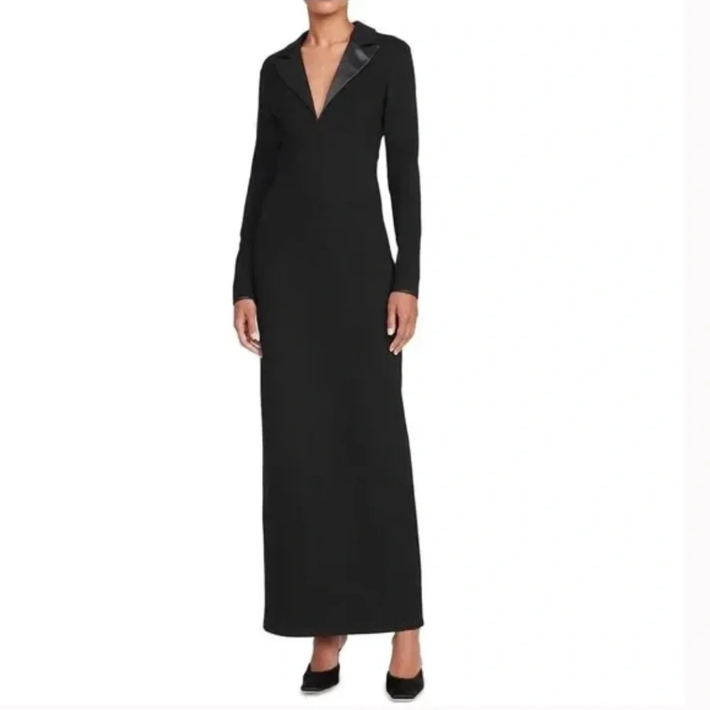 STAUD Humboldt Gown Ponte Maxi Tuxedo Formal Dress XL - Picture 3 of 16